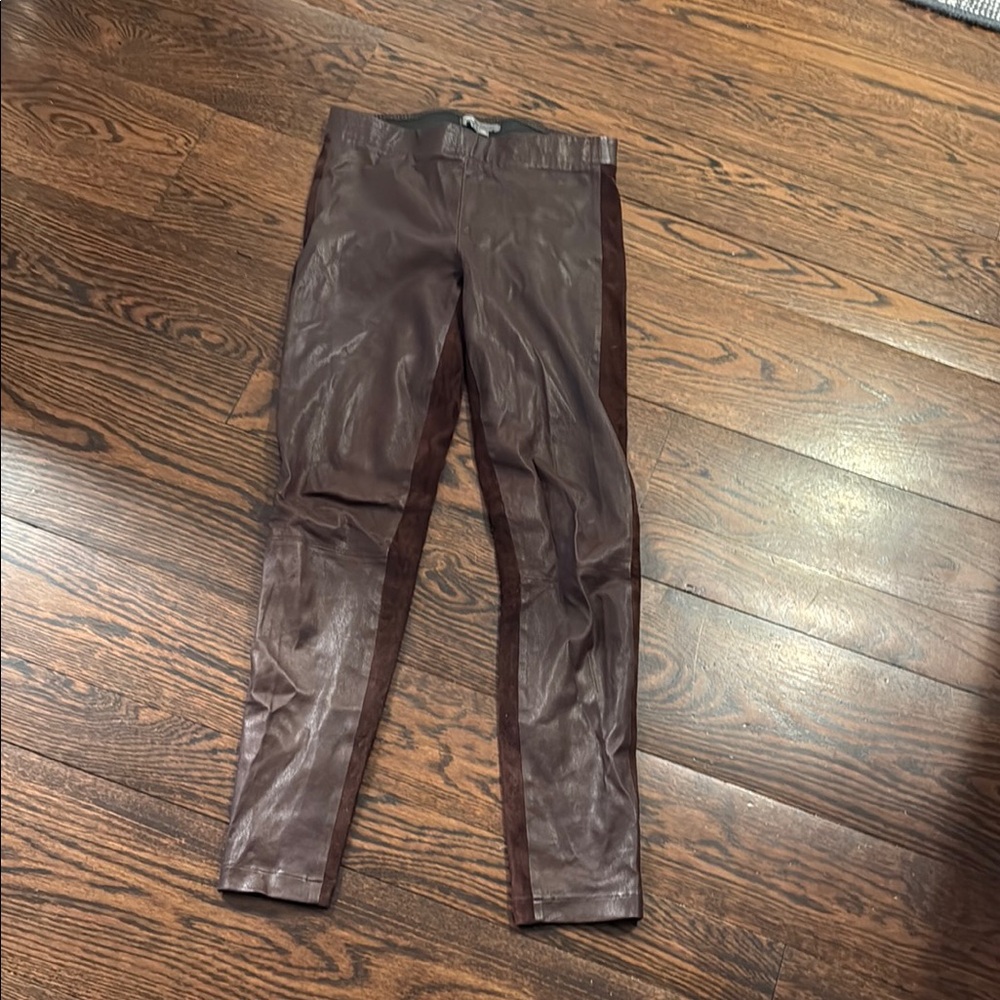 Vince Dark Brown Leather Pants